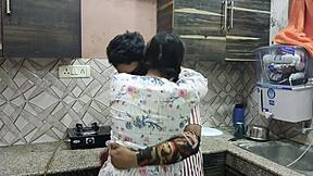 Desi Jija Punishes Tight Sali Pussy in Kitchen with Dirty Hindi Talk and Hardcore Thrusts