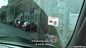 hey bitch, stop right there... busty teen veronika gets fucked hard outdoors on the street!