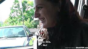 hey bitch, stop right there... busty teen veronika gets fucked hard outdoors on the street!