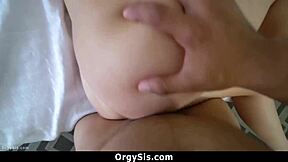 stepsis moans slutty as stepbro slides big cock in orgy
