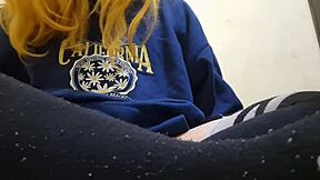 check out this small penis trans slut pissing while fucking fat ass with cucumber