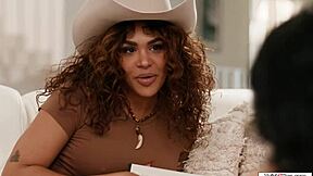 pure bliss sucking eva maxim's throbbing shemale cock as babysitter