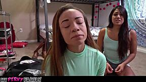 bratty stepsisters jamie marleigh and lexy bandera caught fucking in taboo family threesome