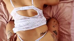 bbc creampie fills slut trans milk chocolate hole!