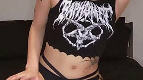 Bubbly French e-girl chats dirty while vibrating plump pussy and riding dildo to gushing squirt orgasm