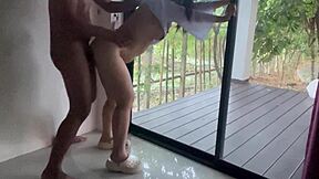 thai milf and teen couple FUCK their big asses OUTDOOR as people walk by and secretly watch the wet pussy quickie