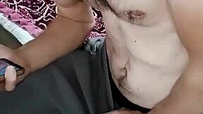 i stroke my massive cock moaning hard right before fucking her