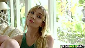 mackenzie moss fingers tight pussy while deepthroating stepbros huge cock gagging hard!