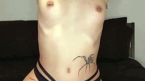 Bubbly French e-girl chats dirty while vibrating plump pussy and riding dildo to gushing squirt orgasm