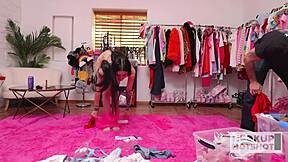 Kaitlyn Katsaros Teases Tight Wet Pussy Sexy Outfits BTS