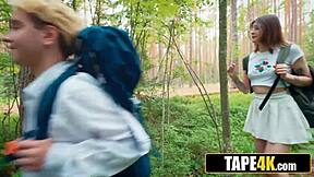 Two couples swing partners on HIKE sharing RIMMING and ANAL fun