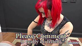 Petite redhead tattoo sloppy rimjob ass lick cum swallow?
