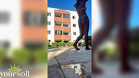 tattooed noel gives peruvian teen hot pool bath then brazilian dick