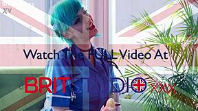 my blue haired alternative nurse strokes my cock so good