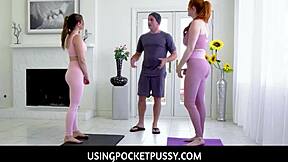 Step Mom Penelope Kay and Lauren Phillips Freeuse Yoga Fuck
