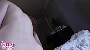 Michelle Anthony's young shaved pussy takes daddy's cum after wet riding foreplay 😍💦