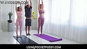 Step Mom Penelope Kay and Lauren Phillips Freeuse Yoga Fuck