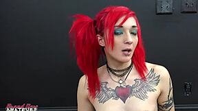 Petite redhead tattoo sloppy rimjob ass lick cum swallow?