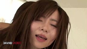 Naosima Ai's passionate Japanese hardcore blowjob builds to creampie climax intensity