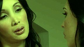 lesbian boss fingers secretary's big tits at work