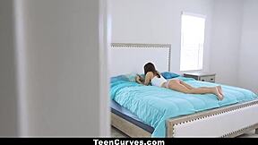 sislovesme: how tiny zoe bloom's shaved pussy stretches around massive stepbro cock?