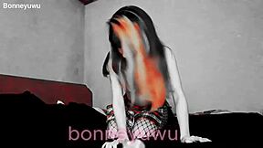 bonneyuwu flashes her sexy schoolgirl panties upskirt tease