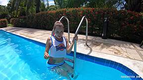 Lola Bunny Yessica Bunny Teases Petite Tits And Ass Poolside Outdoors Slow Mo!