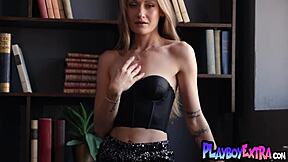 Skinny Hungarian Blonde Tiffany Tatum Strips and Heats Up