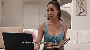 what if asian babysitter discovers client watches her porn with codey steele and kimora quin