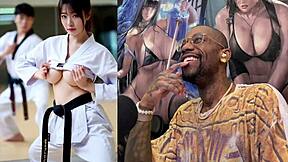 Hey japanese babes, strip and jiggle those fat milky tits during training?