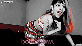 bonneyuwu flashes her sexy schoolgirl panties upskirt tease
