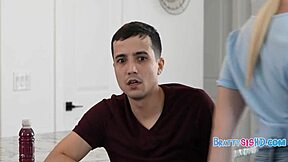bandaged petite teen banged in steamy family group fuck