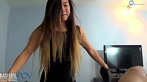 Beautiful Petite Asian Model Fucks Cameraman Cums on Big Black Cock