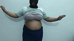Indian girl Rohini strips and shows big natural tits on video chat