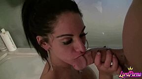 sexy big tits bella reese rides huge cock in tub 💦😈