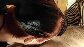 booty bitch deepthroats cock after cock!!