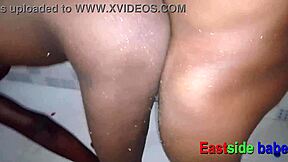 bbw takes bbc from bathroom quickie to bedroom cowgirl cumshot ride