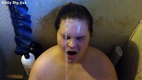 i get a face full of piss from chubby wife