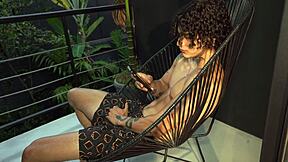 Stepson's huge cock pounds sexy redhead stepmom in wild spanking session.