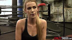 I roughly pound milf Alexis Crystal's ass after workout