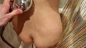 We blew him cum ass then showered together