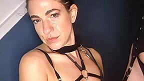 desperate cum slut begs for hot jizz while i spit all over her shaved pussy