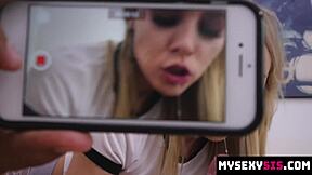 Stepsis Swallows Cum Then Spits It Back On Dick For Nasty Birthday Fuck Ride