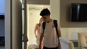 hot colombian milf stepmom shares hotel room with stepson taboo