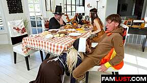 Stepdad Dick Suck Caught Leads to Family Fuck Fest