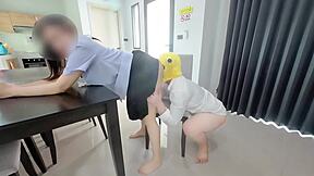 thai schoolgirl gets pinned by senior creampie flooded pussy screaming house down pov amateur 😩💦