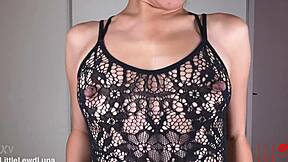 small tits asian teen strips sexy outfit showing big nips 🔥👙