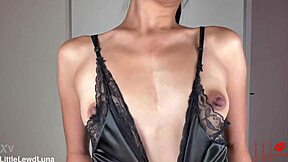 small tits asian teen strips sexy outfit showing big nips 🔥👙