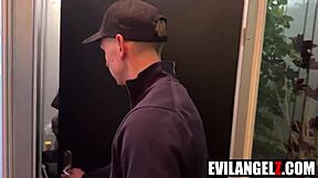 Backstage Blowjob with Big Tits Milf Mick Shagger