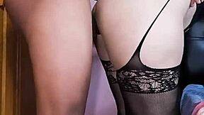 Screaming sexy girl in lingerie gets roughly fucked by stepbrother!